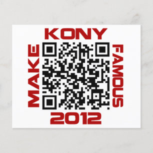 Flyer Haz famoso a Kony 2012 Video QR Code Joseph Kony