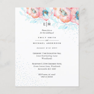 Flyer Hellebore Blue Dusty Rosa Wedding PRESUPUESTO