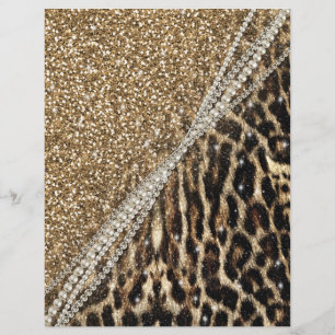 Flyer Hermosa Estampa de Leopardo Glamurosa Brillante Do