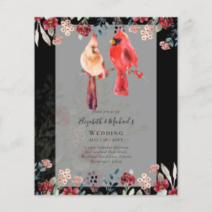 Flyer Hermosa Tarjeta de Invitación de Boda de Pájaros C