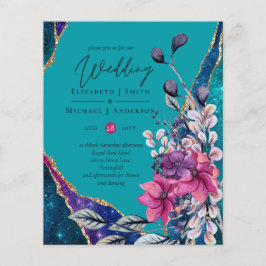Flyer Hermoso PRESUPUESTO Morado Verde azulado Agate Bod