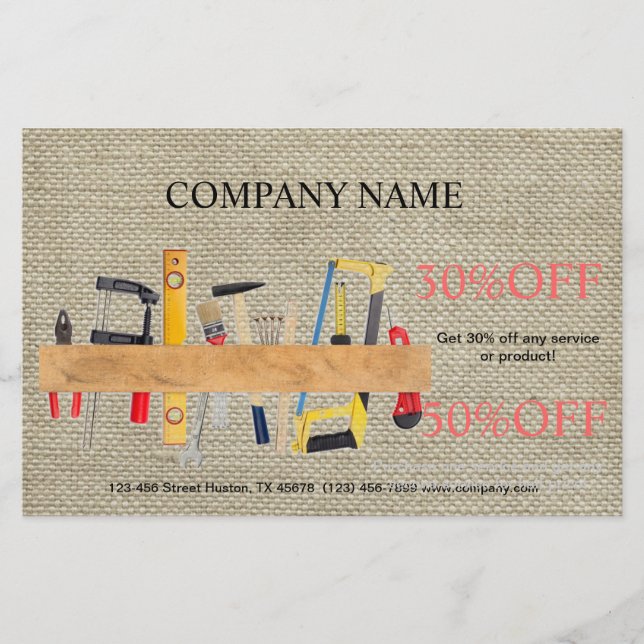 Flyer Herramientas de renovación Manitas Carpintería Con (Frente)