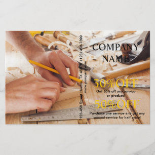Flyer Herramientas mecánicas Construcción Carpintería