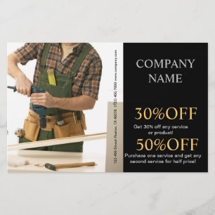 Flyer Herramientas mecánicas Construcción Carpintería ca