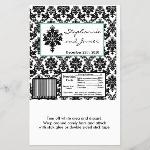 Flyer Hershey's Large Bar Wrapper Black Tiffany Damask