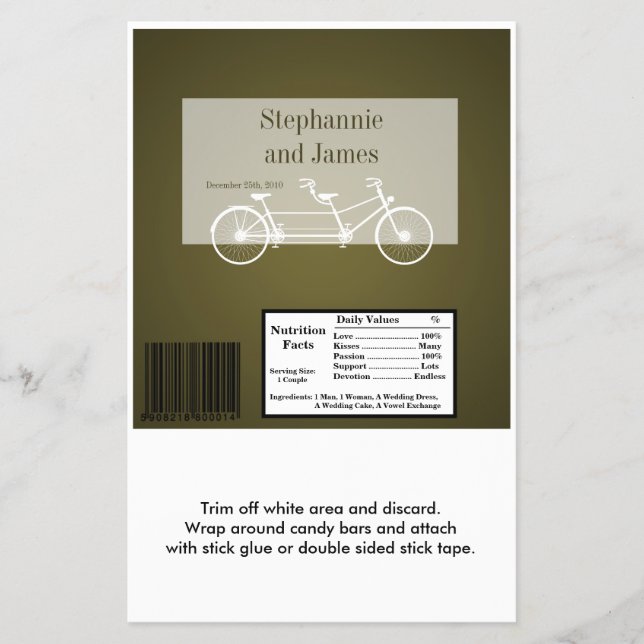 Flyer Hershey's Large Bar Wrapper Brown Doble Bike (Frente)