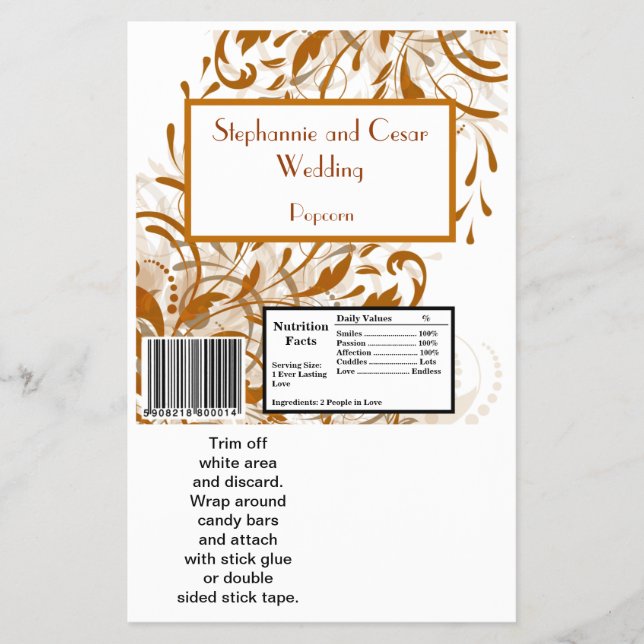 Flyer Hershey's Large Bar Wrapper Damask (Frente)