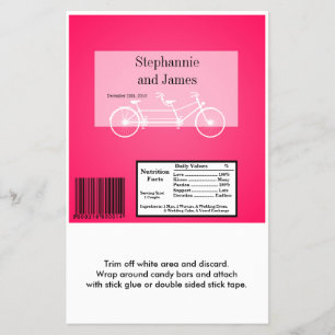 Flyer Hershey's Large Bar Wrapper Hot Pink Double Bike