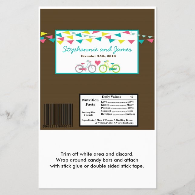 Flyer Hershey's Large Bar Wrapper Love Aovers Bikes Bicy (Frente)