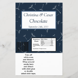 Flyer Hershey's Large Bar Wrapper Navy Blue Dandelion Fl