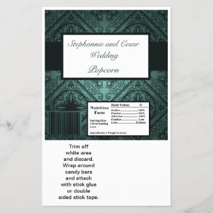 Flyer Hershey's Large Bar Wrapper Verde azulada Ornate D