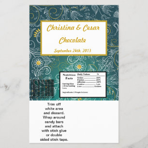 Flyer Hershey's Large Bar Wrapper Verde azulado/Yellow M