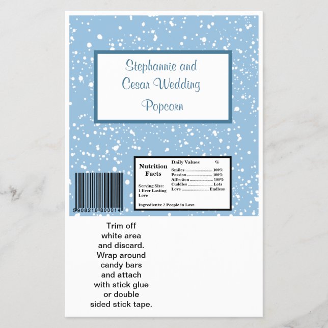 Flyer Hershey's Large Bar Wrapper Winter Blue Navidades (Frente)