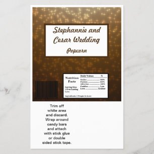 Flyer Hershey's Large Bar Wrapper Winter Brown / Stars