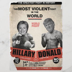 Flyer Hillary Clinton vs. Donald Trump 2016