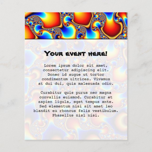 Flyer Hipn0sis - Arte fractal (Frente)