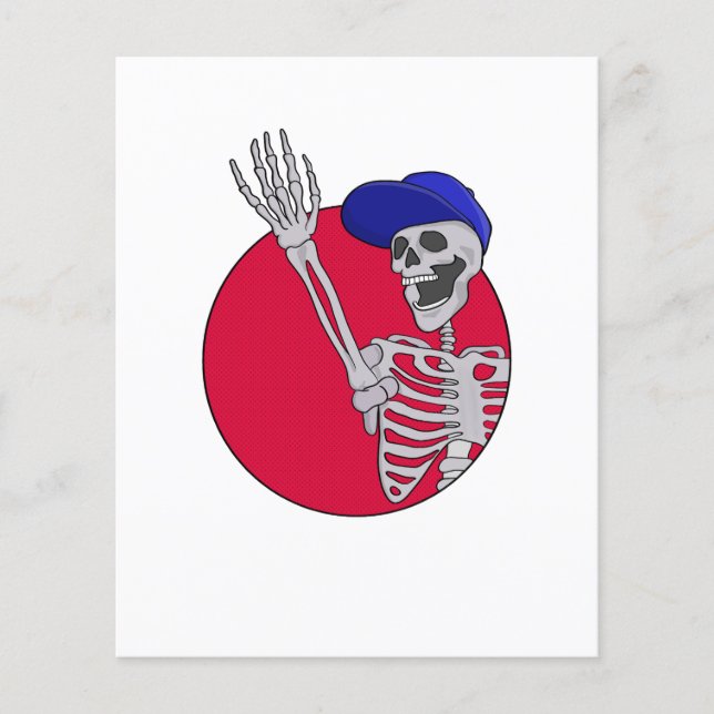 Flyer Hola amigos Guay y Funny Skeleton (Frente)