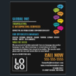 Flyer Hola diseño, traductor e intérprete<br><div class="desc">Hola Diseño,  Traductor E Intérprete Volantes De Publicidad Por La Tienda De Tarjetas De Negocios.</div>