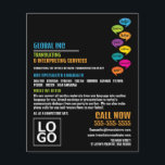 Flyer Hola diseño, traductor e intérprete<br><div class="desc">Hola Diseño,  Traductor E Intérprete Volantes De Publicidad Por La Tienda De Tarjetas De Negocios.</div>
