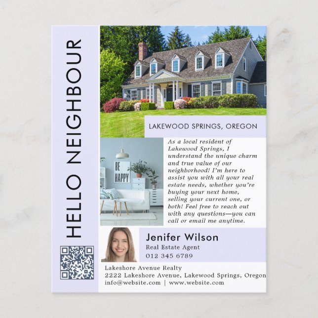 Flyer Hola Vecino Marketing Inmobiliario (Frente)