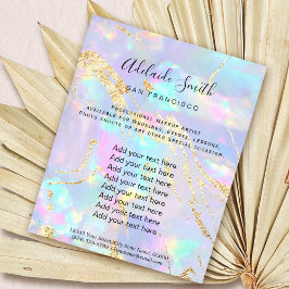 Flyer holograma de FAUX de piedra opal