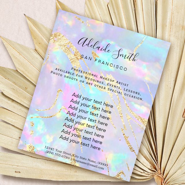 Flyer holograma de FAUX de piedra opal (Subido por el creador)