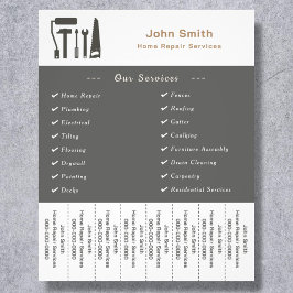 Flyer Hombres maniquíes y Reparación en casa Lágrimas fu