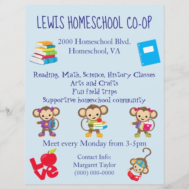 Flyer Homeschool Co op (Frente)