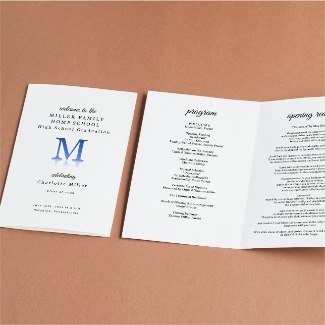 Flyer Homeschool Graduation Program Folded Pamphlet (Subido por el creador)