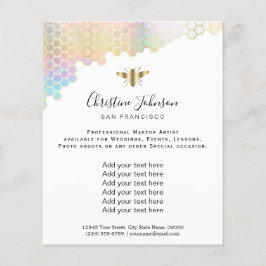 Flyer honeycomb de efecto iridiscente faux