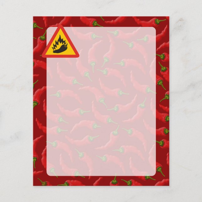 Flyer Hot pepper danger sign (Frente)