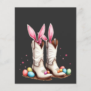 Flyer Huevo de Pascua Gracioso Cowboy de Pascua