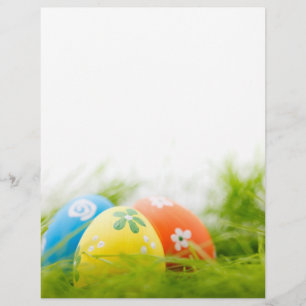 Flyer Huevos de Pascua coloridos