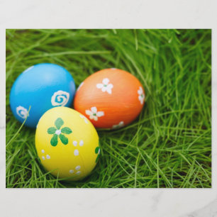 Flyer Huevos de Pascua coloridos