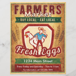 Flyer Huevos Frescos del Mercado de Agricultores