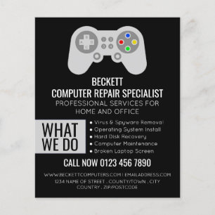 Flyer I.T/Equipos, anuncio de especialista en reparación