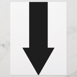 Flyer icono de flecha negra hacia abajo