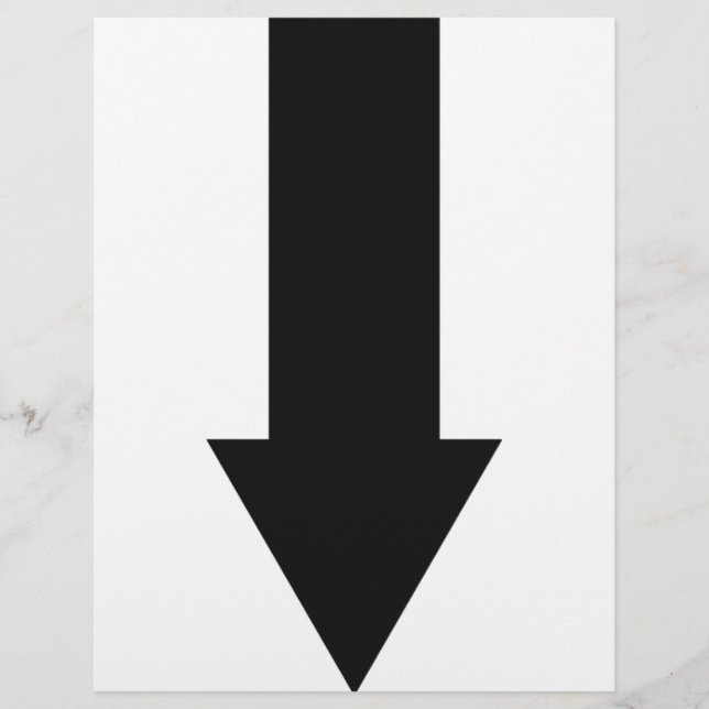 Flyer icono de flecha negra hacia abajo (Frente)