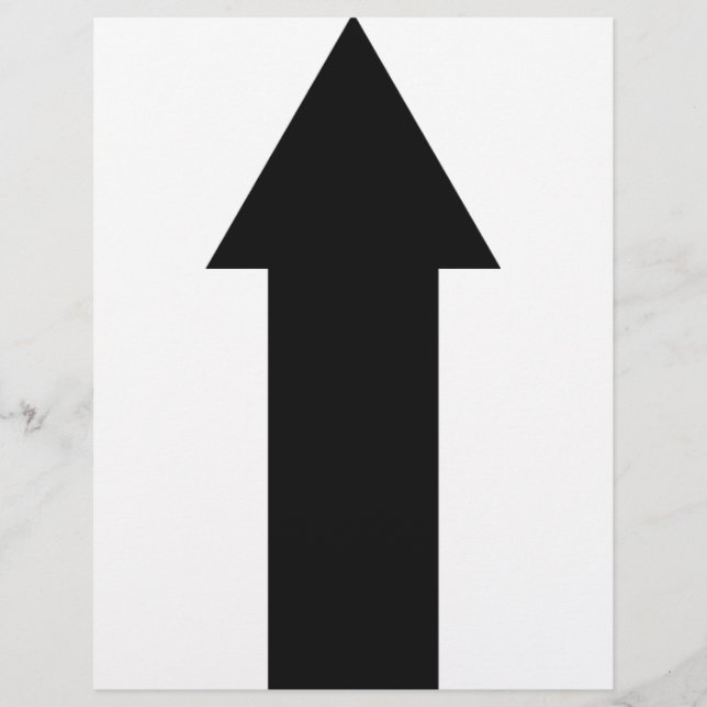 Flyer icono de flecha negra hacia arriba (Frente)