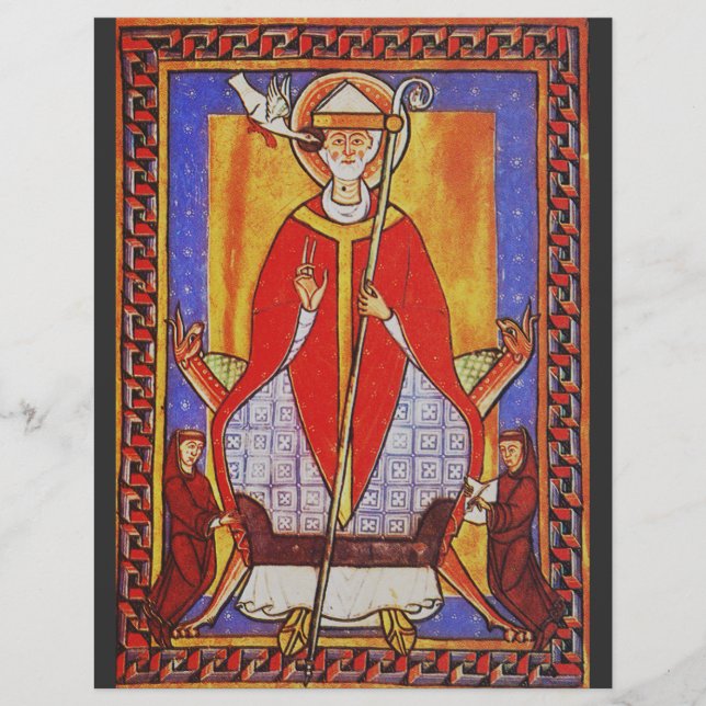 Flyer Icono medieval de San Gregorio Magno (Frente)