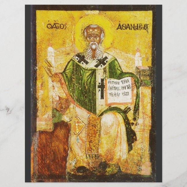 Flyer Icono ortodoxo de San Atanasio de Alejandría (Frente)
