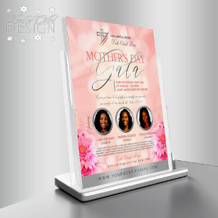 Flyer Iglesia de la Gala del Día de la Madre con Flora R