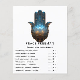 Flyer Iluminación del Loto | Diseño de Mano Hamsa