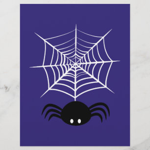 Flyer Ilustración de araña espeluznante de Halloween