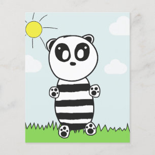 Flyer Ilustración de Panda Adorable