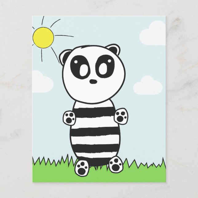 Flyer Ilustración de Panda Adorable (Frente)