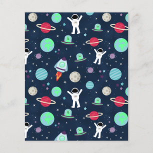 Flyer Ilustracion de patrón de espacio