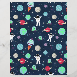 Flyer Ilustracion de patrón de espacio