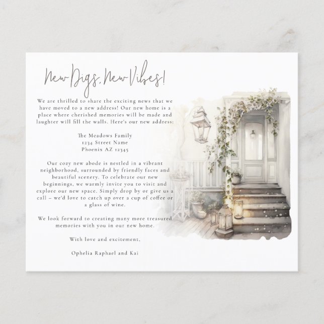 Flyer ILUSTRACION residencial de acuarela de PAPER Nueva (Frente)