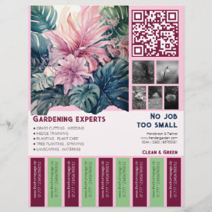 Flyer imágenes cuadradas jardín tropical